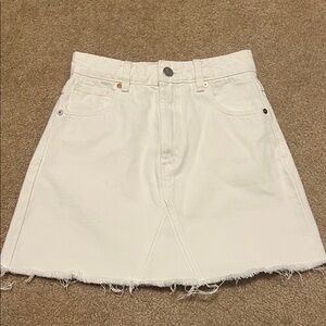 ABrand White Denim Mini Skirt 23